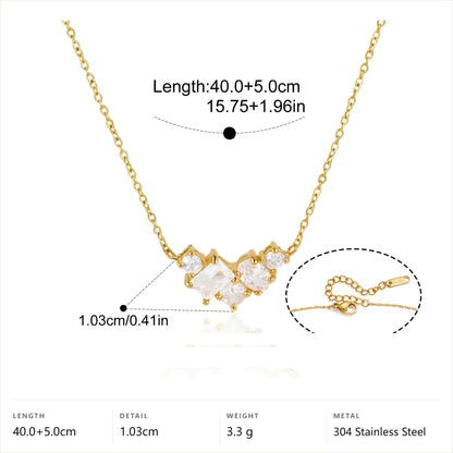 Curved Cluster Bar Necklace — Curved Cluster Bar · Gold