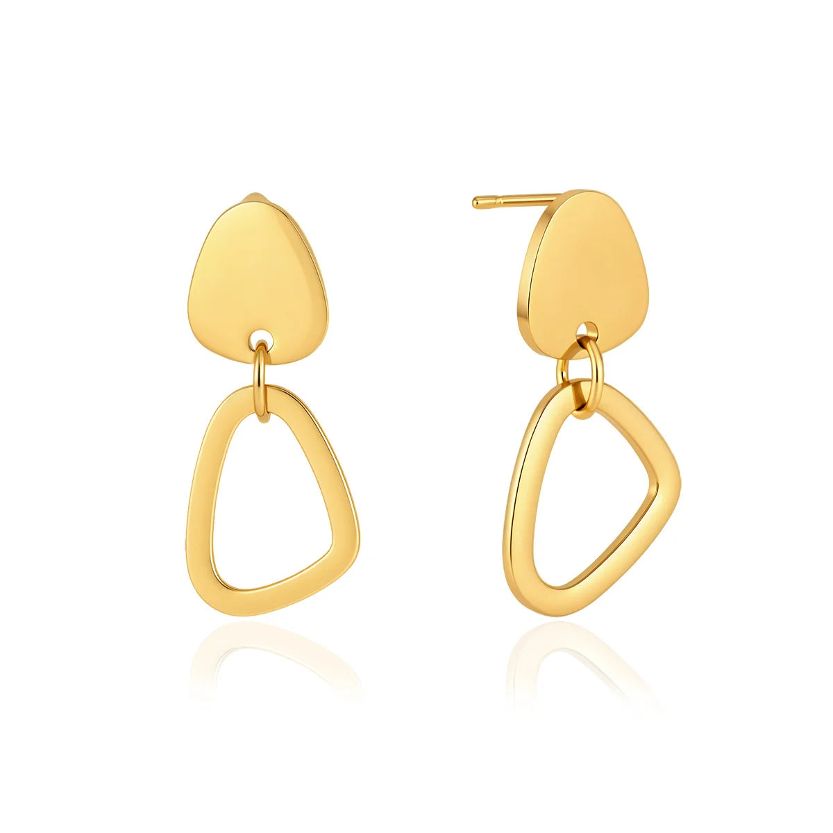 Triangle Link Drop Earrings — view 5