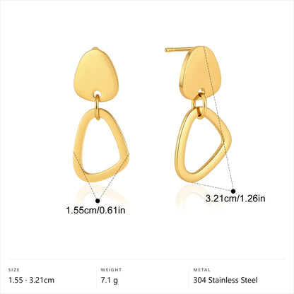 Triangle Link Drop Earrings — Triangle Link Drop Earrings · Gold