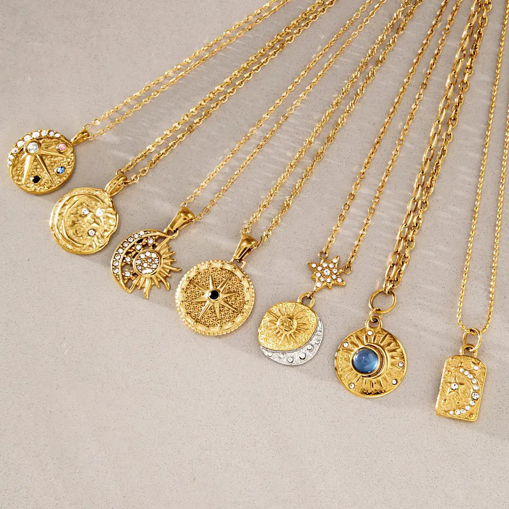 Evil Eye Celestial Pendant Necklace