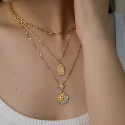 Evil Eye Celestial Pendant Necklace — view 2