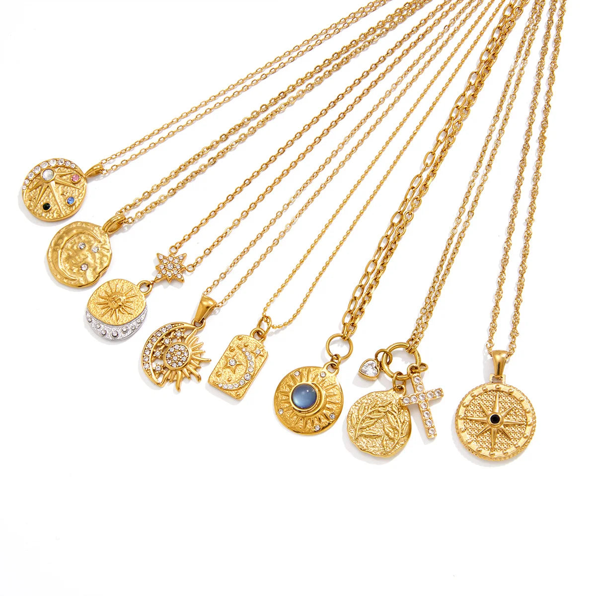Evil Eye Celestial Pendant Necklace — view 5