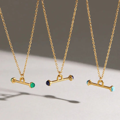 Knotted T-Bar Necklace