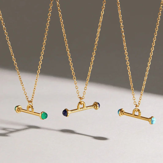 Knotted T-Bar Necklace