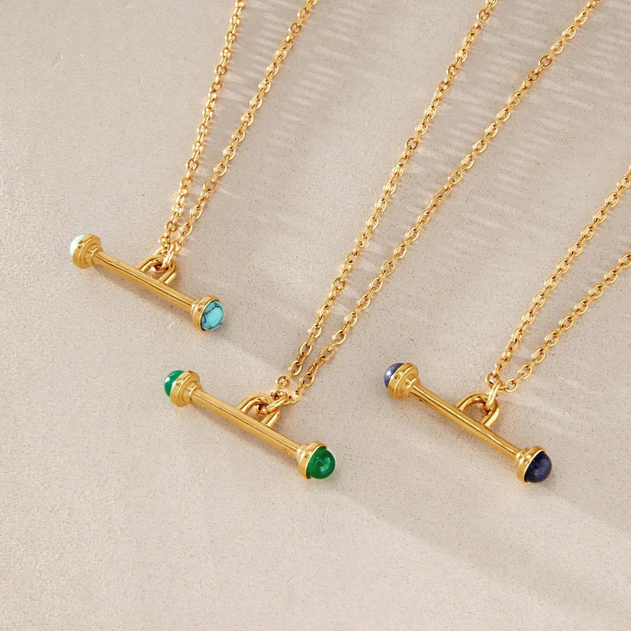 Knotted T-Bar Necklace — view 4