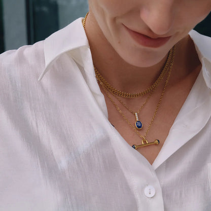 Knotted T-Bar Necklace — view 3