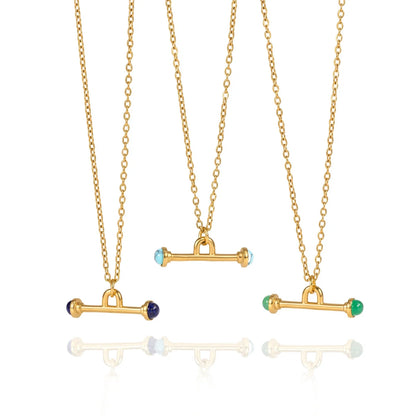 Knotted T-Bar Necklace — view 5