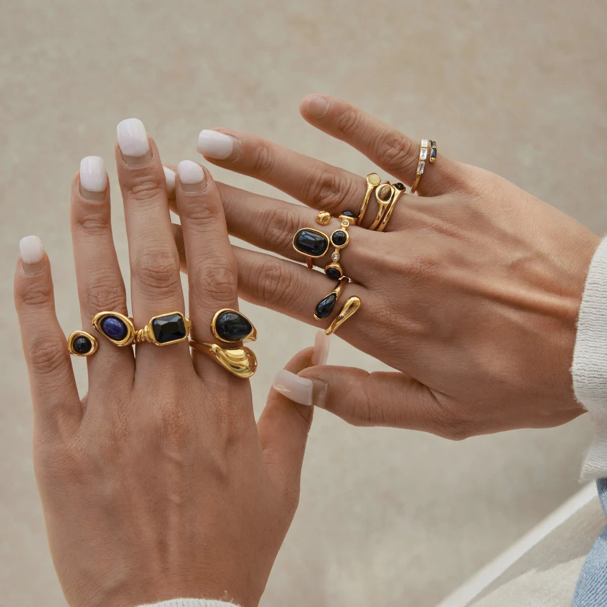 Chunky Cabochon Medallion Ring — view 3