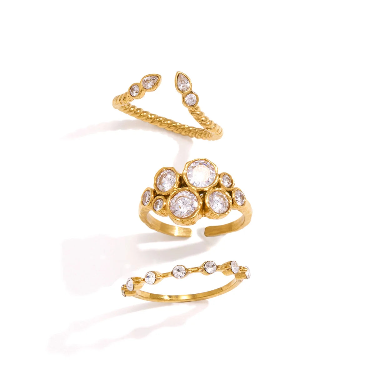 Twisted Rope Cuff and Ring Set — view 5