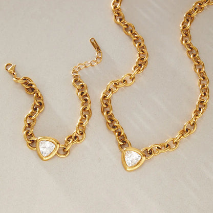Trillion Rolo Chain Jewelry Set