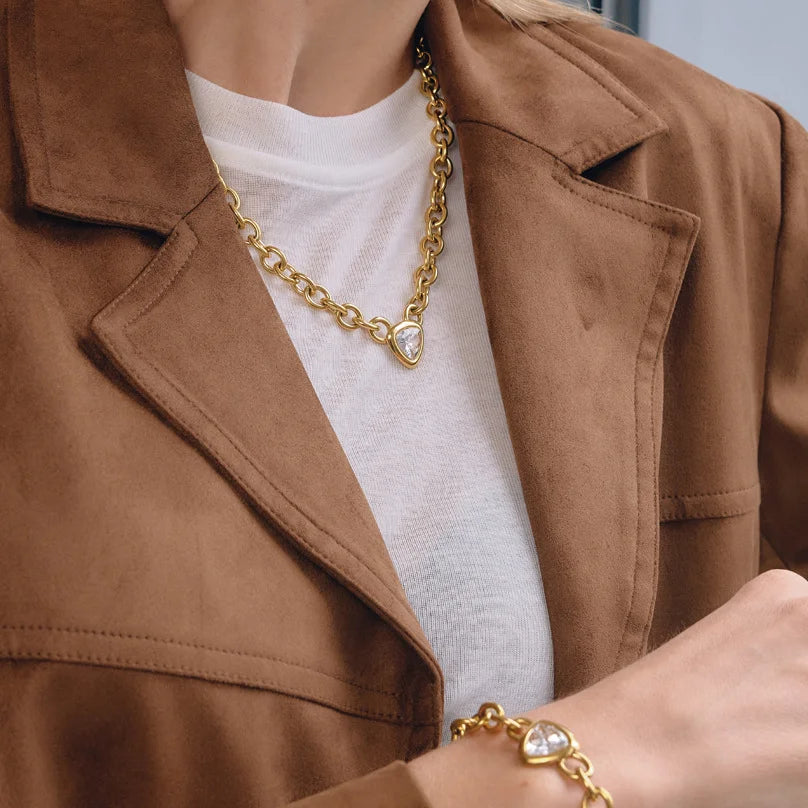 Trillion Rolo Chain Jewelry Set — view 3