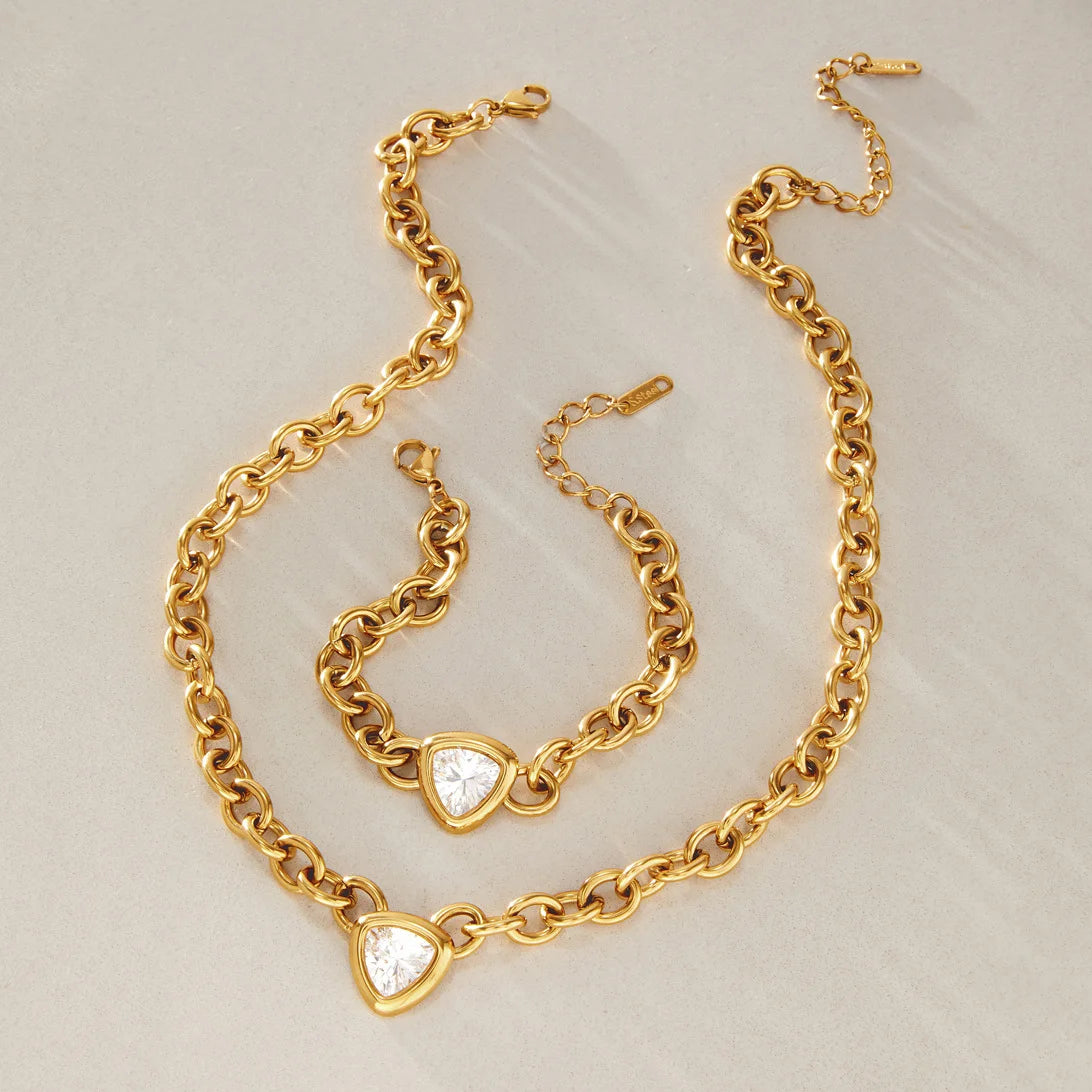 Trillion Rolo Chain Jewelry Set — view 4