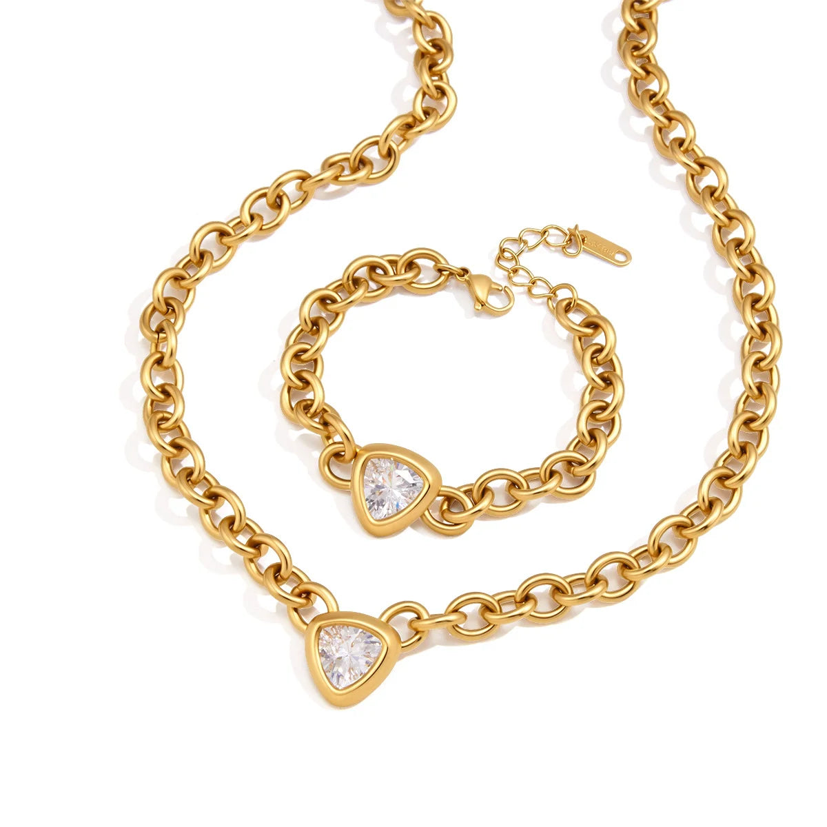 Trillion Rolo Chain Jewelry Set — view 5