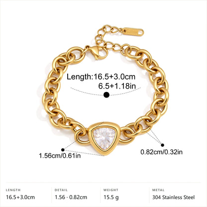 Trillion Rolo Chain Jewelry Set — Bracelet · Gold