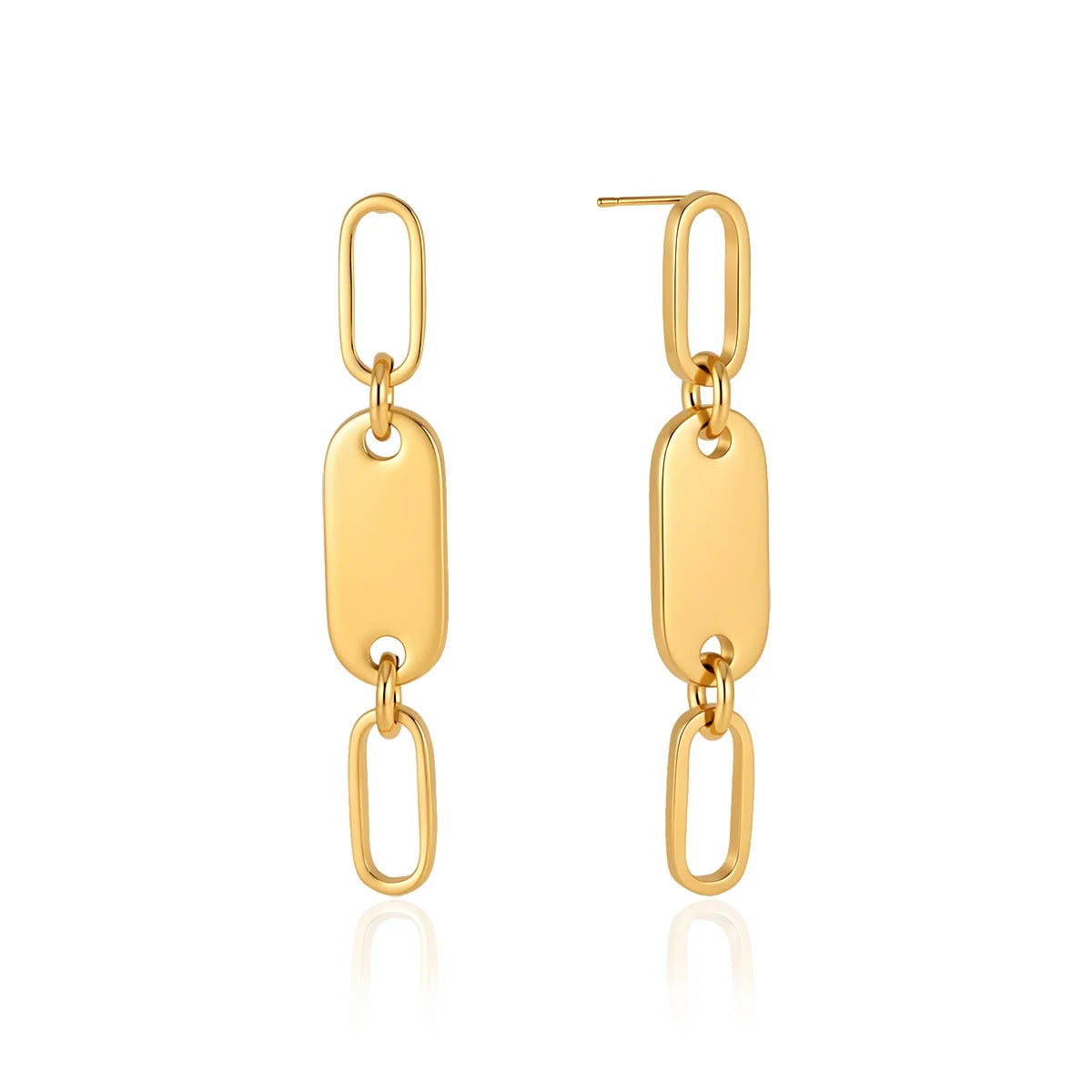 Celestial Oval Link Bar Earring — view 5