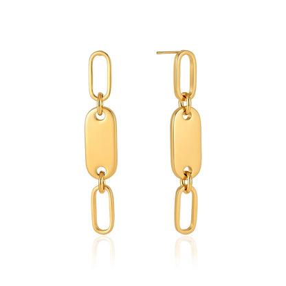 Celestial Oval Link Bar Earring — view 5