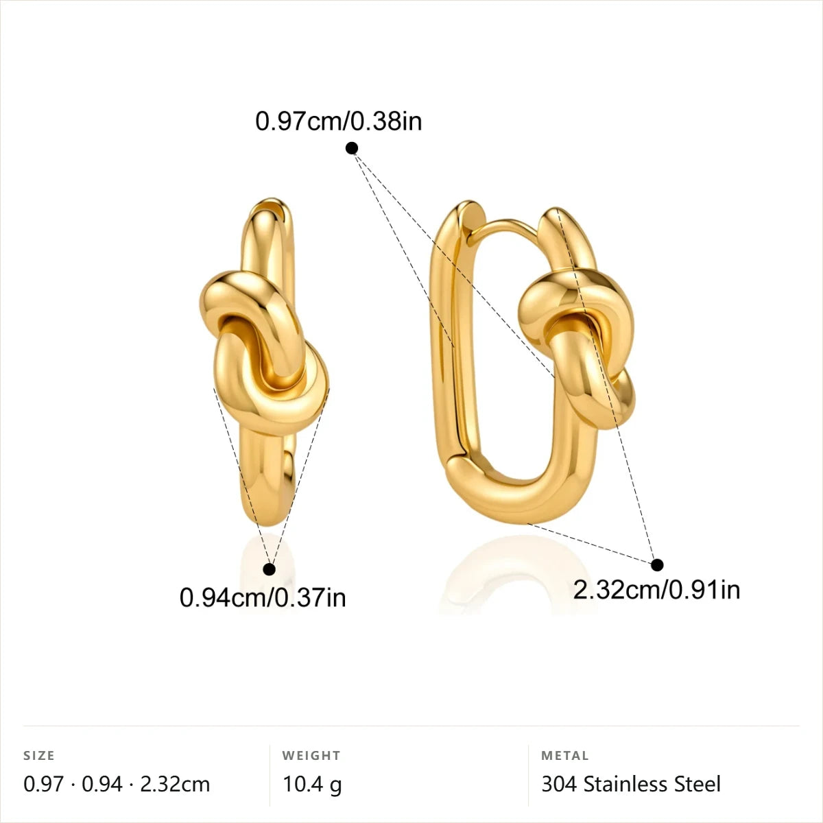 Twisted Knot Hoop Earrings — Twisted Knot Hoop · Gold