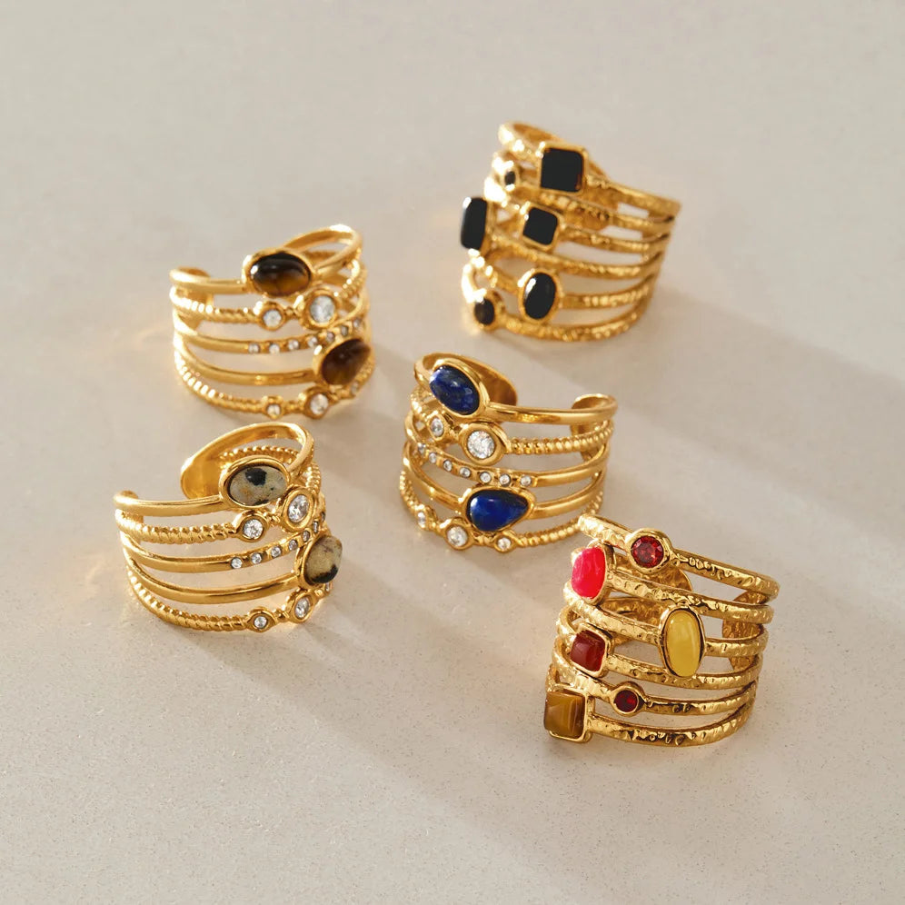 Multi-Band Cabochon Ring