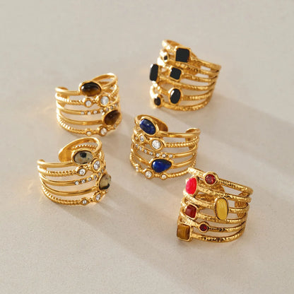 Multi-Band Cabochon Ring