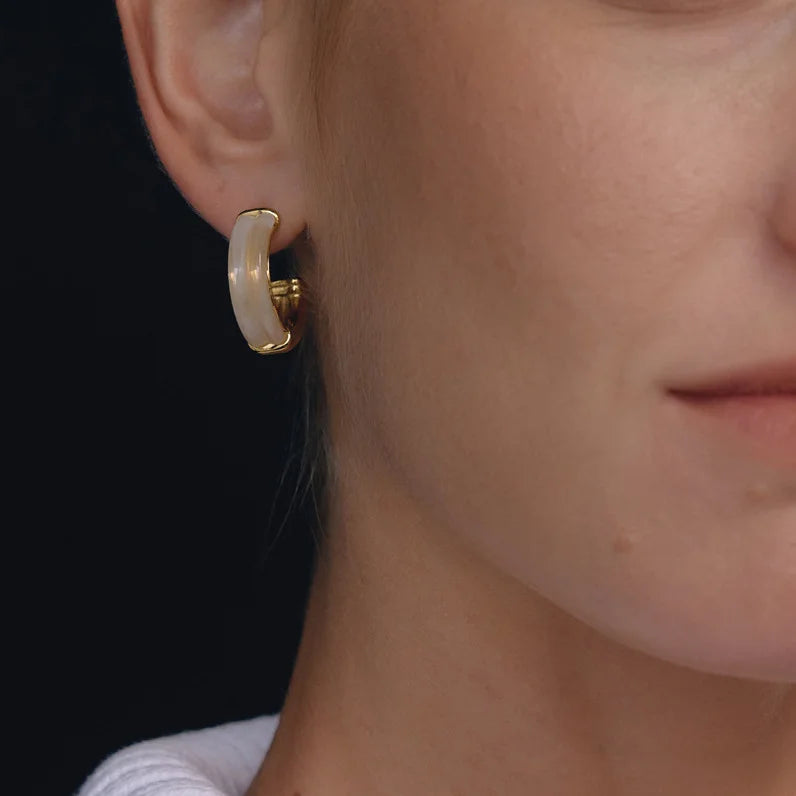 Chunky Resin Hoop Earrings — view 3