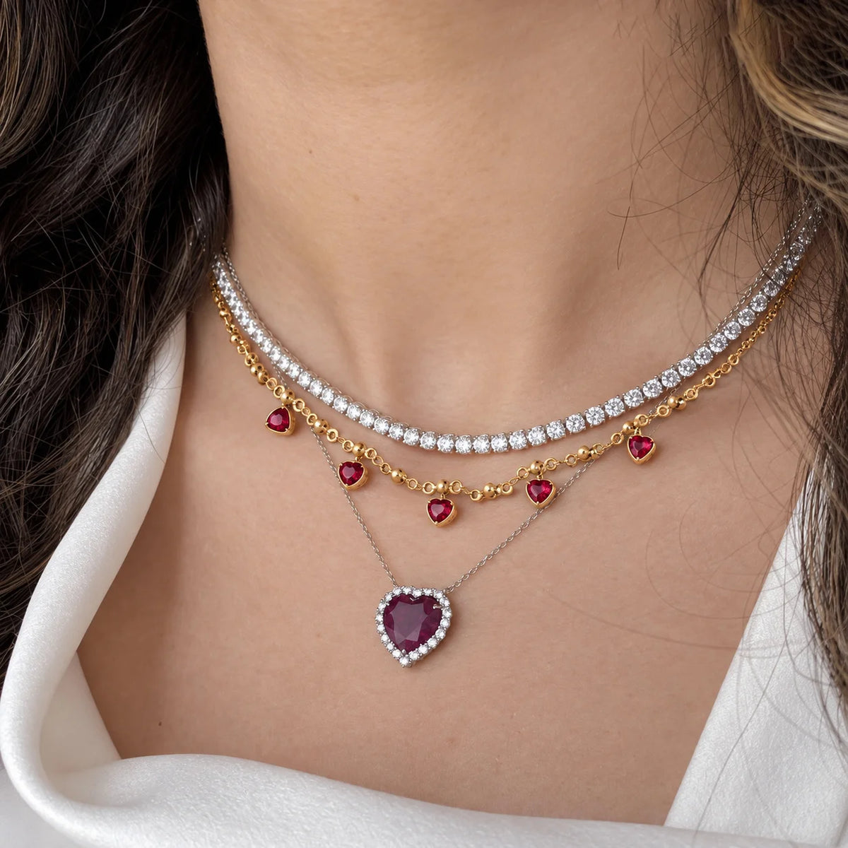 Teardrop Heart Necklace — view 2