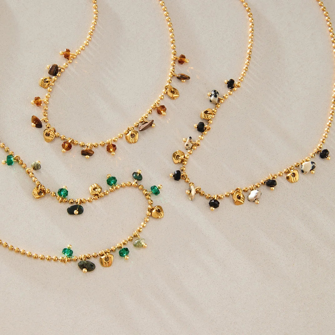 Boho Beaded Charm Necklace — view 3
