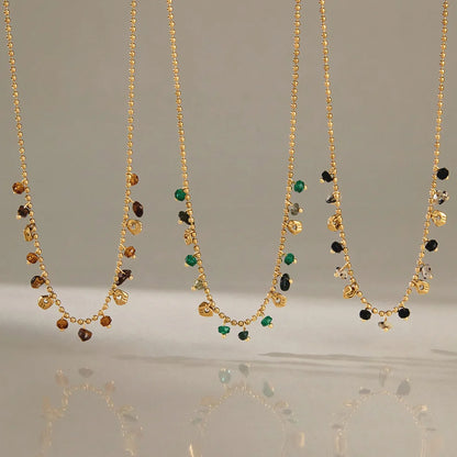 Boho Beaded Charm Necklace — view 4