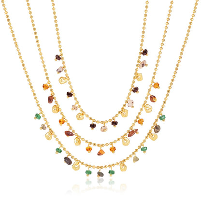 Boho Beaded Charm Necklace — view 5