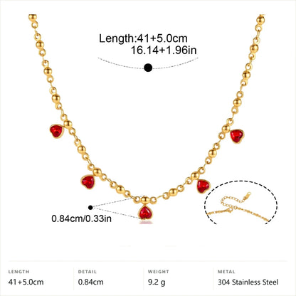 Teardrop Heart Necklace — Heart · Gold