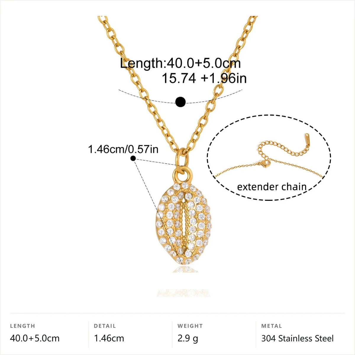 Ocean Jewelry Set — Cowrie Shell Necklace · Gold