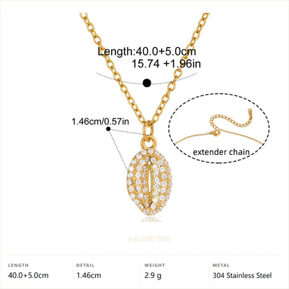 Ocean Jewelry Set — Cowrie Shell Necklace · Gold