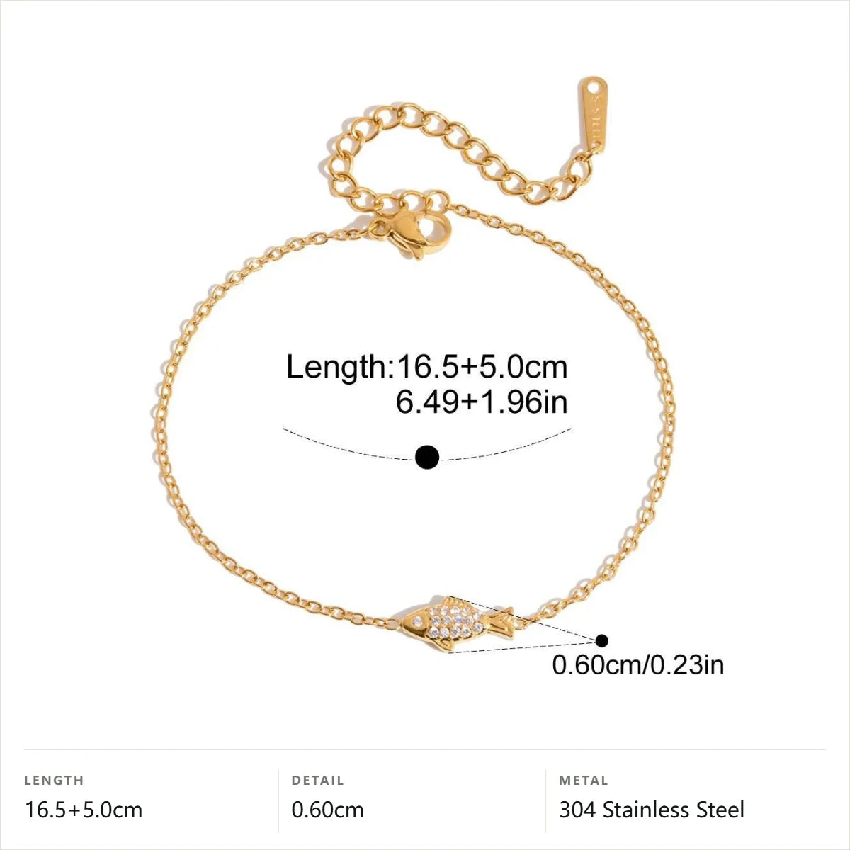 Ocean Jewelry Set — Fish Bracelet · Gold