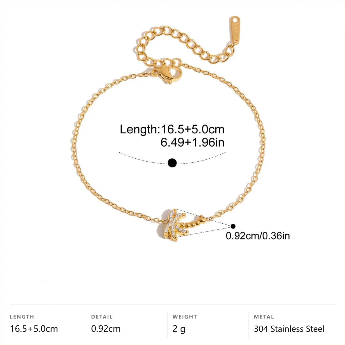 Ocean Jewelry Set — Pave Starfish Charm · Gold
