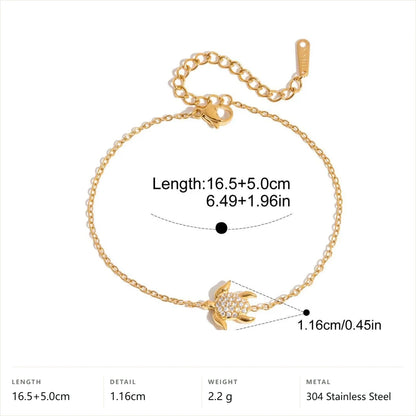 Ocean Jewelry Set — Pave Turtle Charm Bracelet · Gold