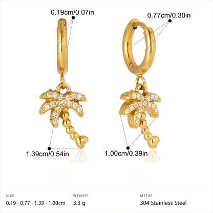 Ocean Jewelry Set — Palm Tree Charm · Gold