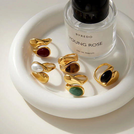 Two-Tone Pearl Open Ring — view 2