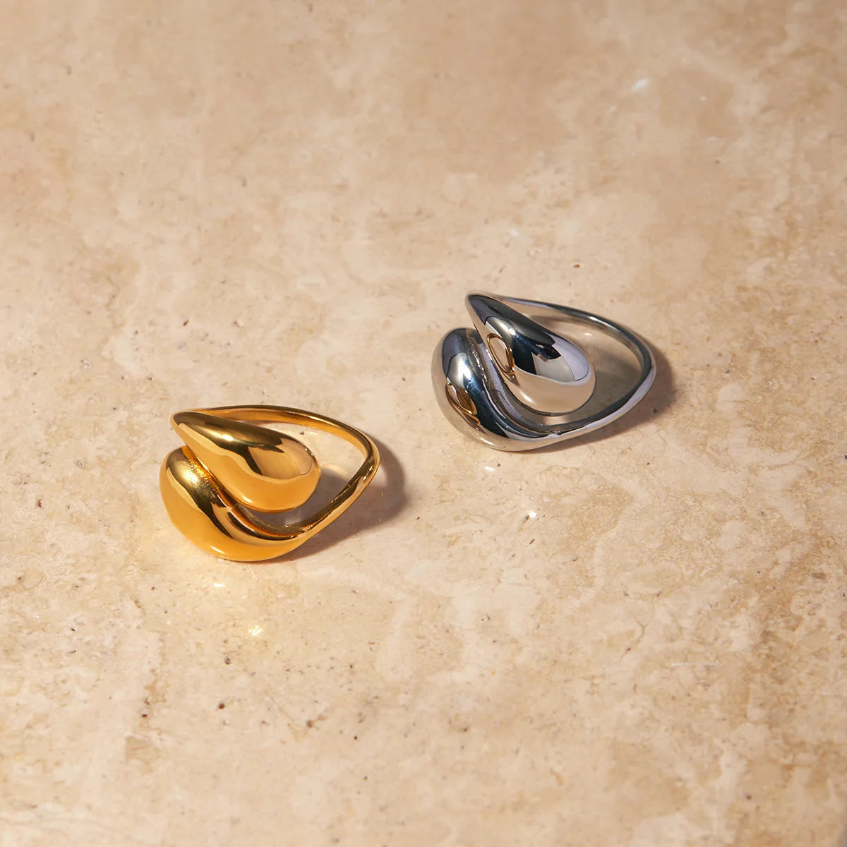 Two-Tone Pearl Open Ring — view 4