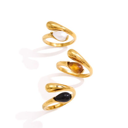 Two-Tone Pearl Open Ring — view 5